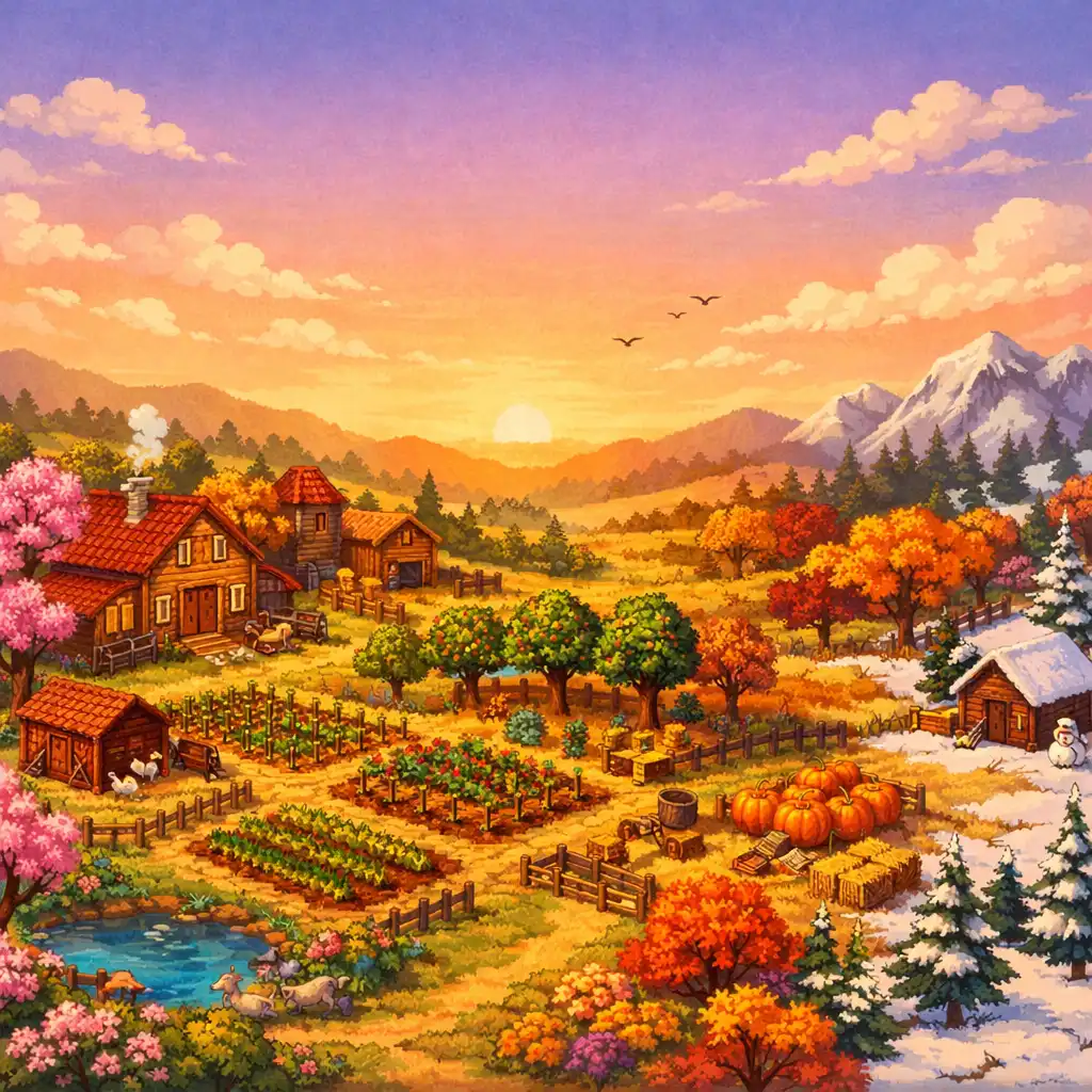 Farma Stardew Valley przez cztery pory roku
